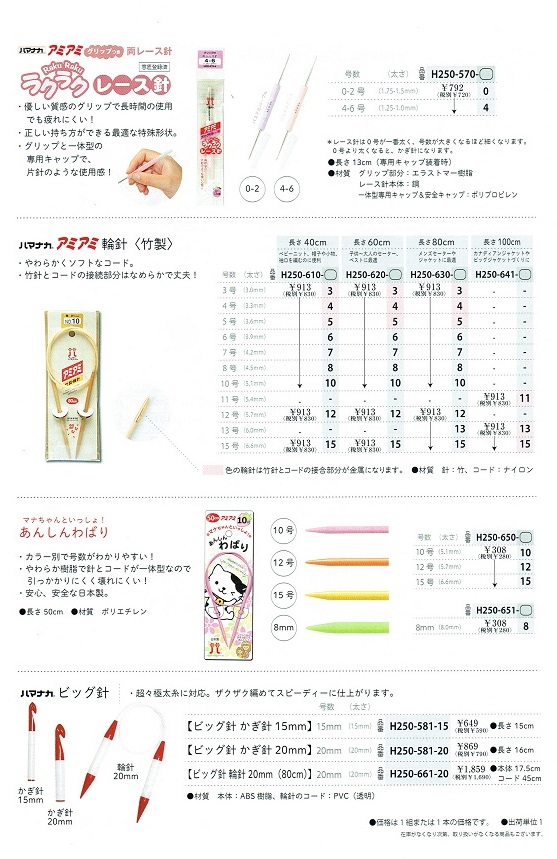 リッチモア2022SS見本帳・ラクラク　レース針